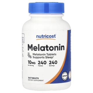 Melatonina, 10 mg, 240 tabletas