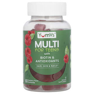 Multi para Teens gomitas con Biotin & Antioxidants, Frambuesa, 60 gomitas