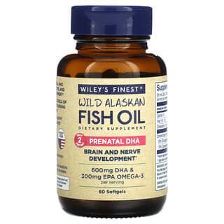 Wild Alaskan Fish Oil, Prenatal DHA, 60 softgels