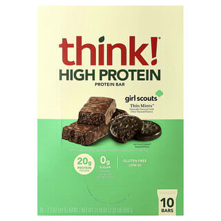 Barras Altas en Proteína Sabor Thin Mints de Girl Scouts 10 Barras de 60 g c/u