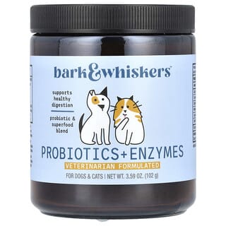 Bark & Whiskers, Probióticos + Enzymes, para Perros y Gatos, 3.59 oz (102 g)