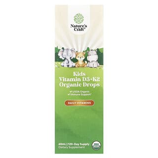 Vitamina D3 + K2, para Niños, orgánica. 60 ml.