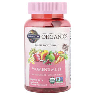 Organics, Mujer Multivitamínico Gummies, Organic Berry, 120 Vegan Gummy Drops, 120 Vegan gummies