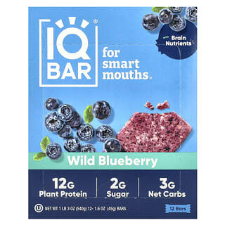 Barras de Proteína Vegetal Sabor Wild Blueberry 12 Barras de 45 g c/u