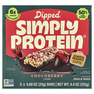 Barras Snack de Proteína Cubiertas Sabor Chocoberry 5 Barras de 25 g c/u