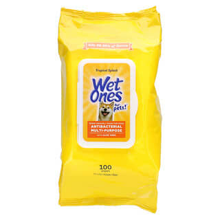 For Pets!, Antibacterial Multi-Purpose Toallitas, para Perros, Tropical Splash, 100 Toallitas