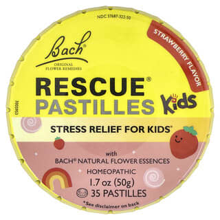 Rescue Pastilles Niños, Alivio del Estrés, Strawberry, 35 Pastilles