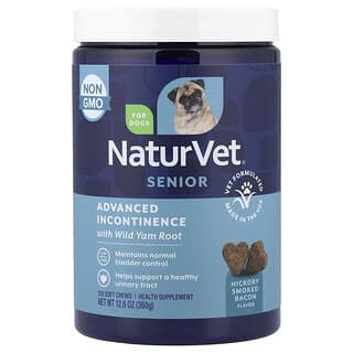 Senior Advanced Incontinence with Wild Yam Root, para Perros, Hickory Smoked Tocino, 120 Soft Chews, 12.6 oz (360 g)