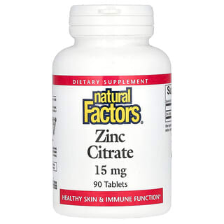 Zinc Citrate, 15 mg, 90 tabs