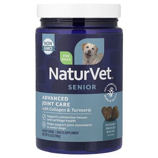 Senior Advanced Joint Care, With Collagen & Turmeric, para Perros, Hickory Smoked Tocino, 60 Soft Chews, 6.3 oz (180 g)