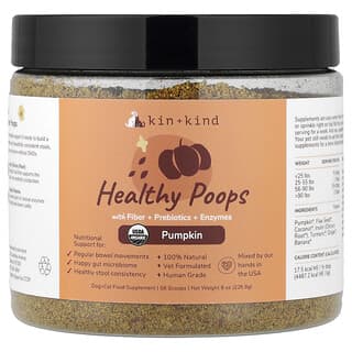 Digestión Saludable with Fiber + Prebiotics + Enzymes, para Perros y Gatos, Calabaza, 8 oz (226.8 g)