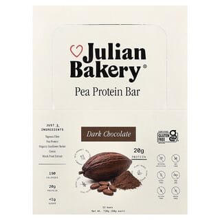 Barras de Proteína Vegetal Sabor Chocolate Oscuro 12 Barras de 60 g c/u