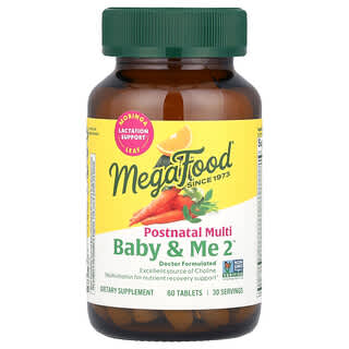 Baby + Me 2, Postnatal Multivitamínico, 60 tabs