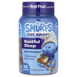 Niños Gomita, Restful Sueño, 3+ Años, Smurf Berry, 50 Gomitas