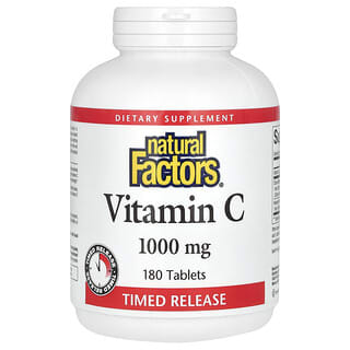 Natural Factors, Vitamina C Time Release, (1000 mg). 180 tabs