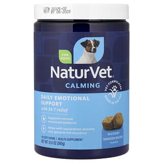 Daily Emotional Support, Calming, para Perros, Hickory Smoked Tocino, 120 Soft Chews, 12.6 oz (360 g)
