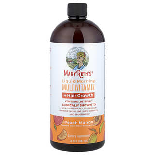 Multivitamínico Líquido Matutino con Apoyo para Cabello Sabor Durazno Mango 887 ml