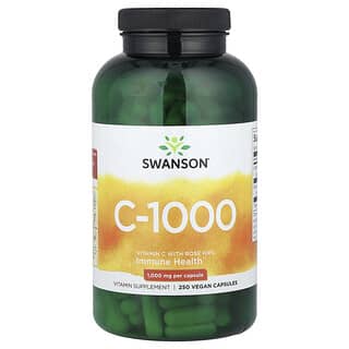 Swanson, Vitamina C (1000 mg) con Rose Hips. 250 Vcaps