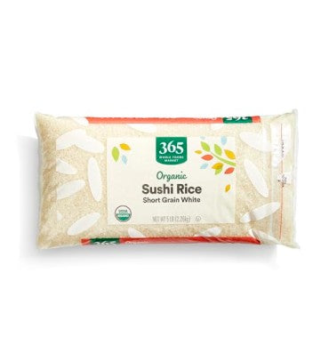 Organic Sushi Rice Short Grain White. 2.26 kg