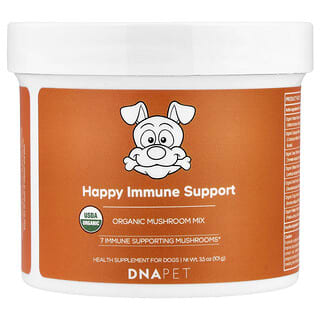 DNA Pet, Happy Immune Support, Organic Mushroom Mix, para Perros, 3.5 oz (101 g)