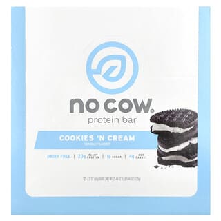 Barras de Proteína Sabor Galletas con Crema 12 Barras de 60 g c/u