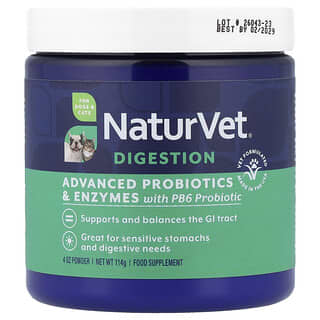 Advanced Probióticos & Enzymes with PB6 Probiótico, para Perros y Gatos, 4 oz (114 g)