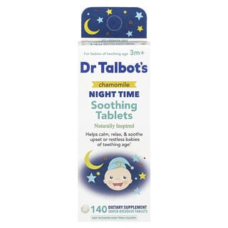 Chamomile Night Time Soothing tabs, 3m+, 140 tabletas de disolución rápida