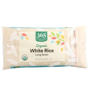 Organic White Rice Long Grain. 975 gr.