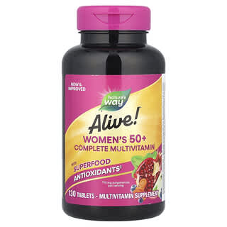 Alive! Mujer 50+ Complete Multivitamínico, 130 tabs
