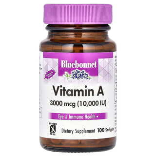 Vitamina A, 3,000 mcg (10,000 IU), 100 softgels