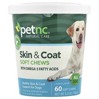 Piel y Pelaje Soft Chews, All Dog, Liver, 60 Soft Chews, 5.5 oz (156 g)