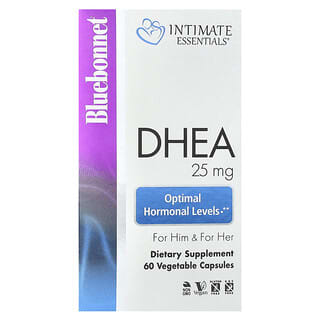 Intimate Essentials, DHEA, For Him + For Her, 25 mg, 60 caps