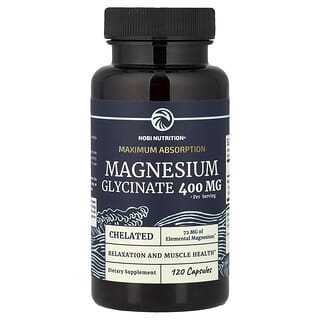 Nobi Nutrition, Glicinato de Magnesio de alta absorción (200 mg). 120 caps