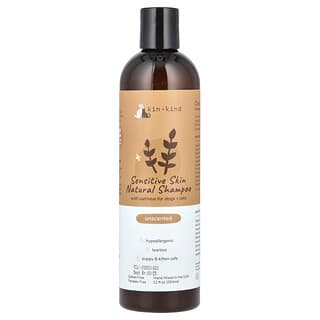 Sensitive Skin Natural Shampoo, para Perros + Cats, Unscented, 12 fl oz (354 ml)