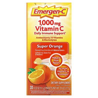 Vitamina C, sabor Naranja, 1,000 mg. 30 packets.