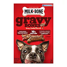 Premios GravyBones para Perro Sabor Pollo Res Hígado y Tocino