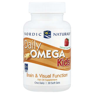 Daily Omega Niños, Natural Fruta, 30 softgels