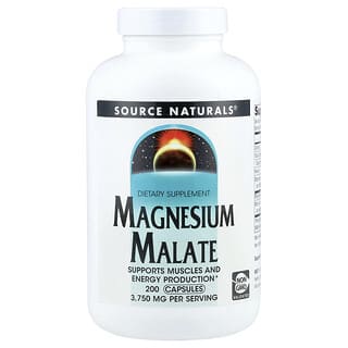 Source Naturals, Malato de Magnesio. 200 caps