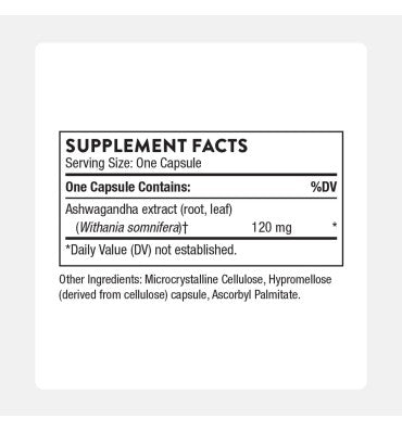 Thorne, Ashwagandha. 30 cáps