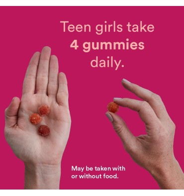 Multivitamínico y Omegas para Niñas Adolescentes. 120 gomitas.