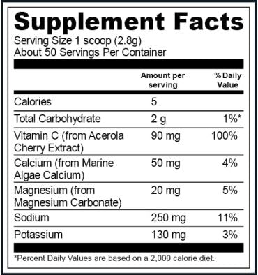 Electrólitos Hidratantes, sabor Berrie. 50 porciones