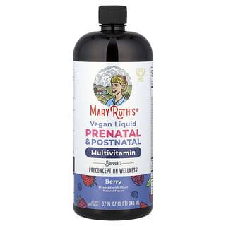 Vegan Líquido Prenatal & Postnatal Multivitamínico, Berry, 32 fl oz (946 ml)