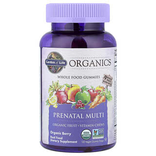 Organics, Prenatal Multivitamínico Gummies, Organic Berry, 120 Vegan Gummy Drops, 120 Vegan gummies