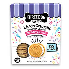 Galletas Sandwich Birthday Confetti Lick’n Crunch para Perro 13 oz