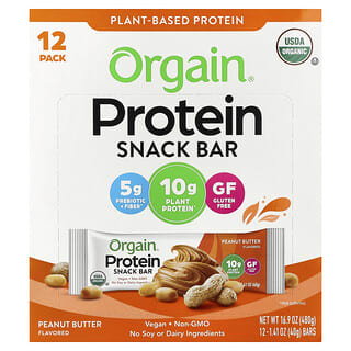 Barras de Proteína Vegetal Sabor Mantequilla de Cacahuate 12 Barras de 40 g c/u