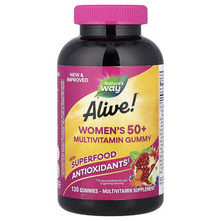 Multivitamínico para Mujer 50+, Alive!, sabor Mixed Berry. 130 gomitas.