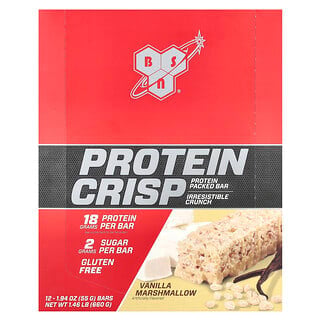 Barras Crujientes de Proteína Sabor Vainilla con Malvavisco 12 Barras de 55 g c/u