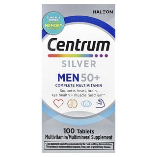 Multivitamínico para Hombre 50+, completo, Silver. 100 tabs.