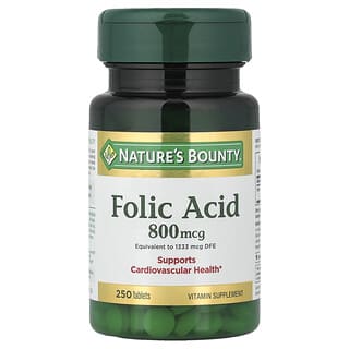 Ácido Fólico, 800 mcg, 250 tabs