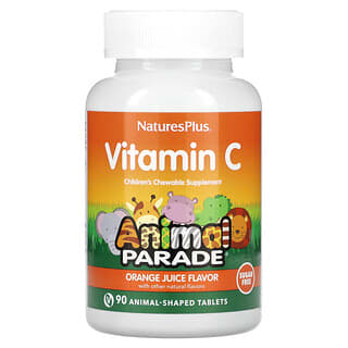 Vitamina C, para Niños, masticable, sin azúcar, sabor Naranja. 90 tabs.